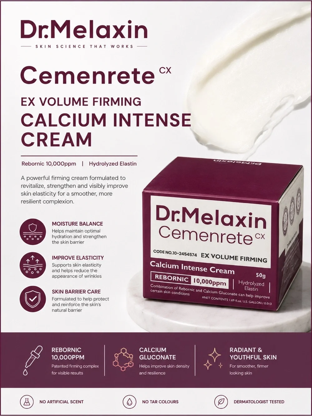 Dr. Melaxin Cemenrete Calcium Intense Cream 50g